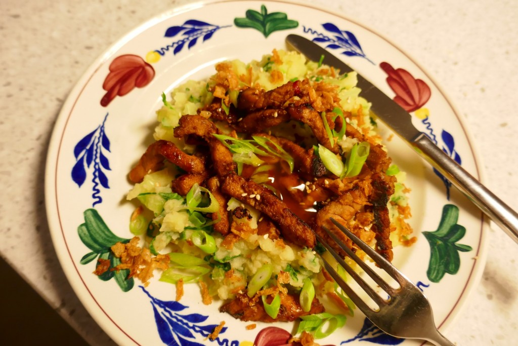 Paksoi – bosui stamppot met Oosterse varkensfilet reepjes