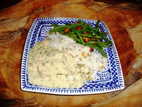 Afghaanse kip-yoghurtcurry