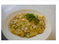 Aardappelkrieltjes -prei-salade met kerrie….