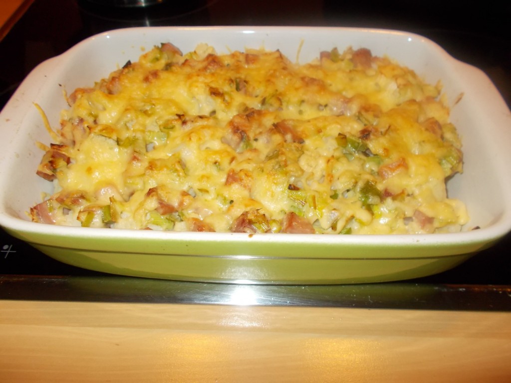 Bloemkoolgratin met gehaktsaus