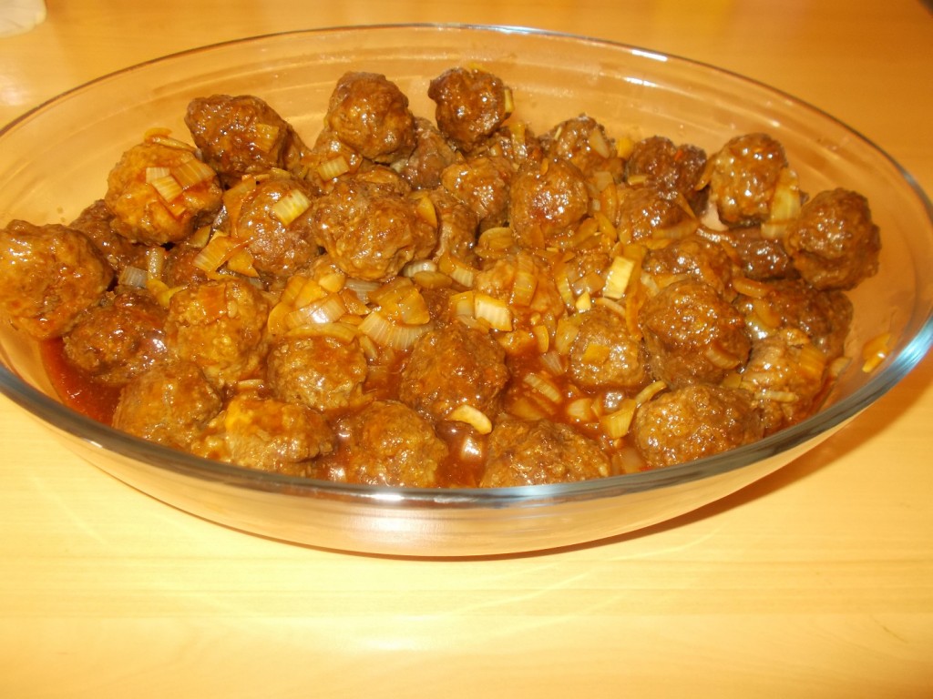 Chinese gehaktballetjes in pittige zoete saus