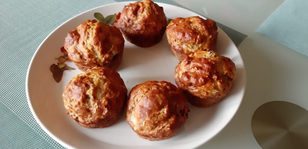Kwarkbolletjes met banaan en rozijnen