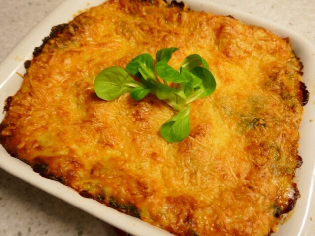 Lasagne met kipgehakt en spinazie