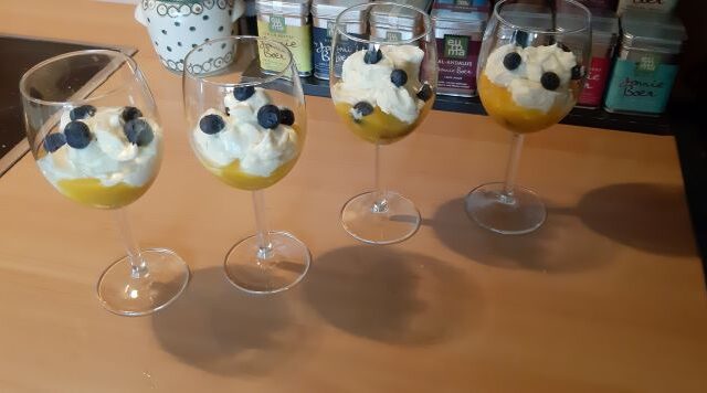 Mangotiramisu in een glaasje