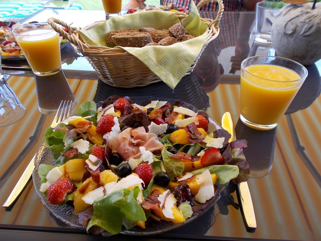 Zomerse lunchsalade; ook lekker voorgerecht.