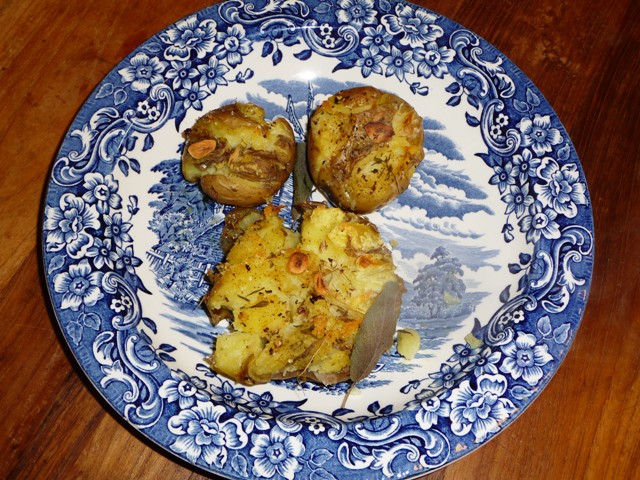 Geplette Opperdoezer uit de oven (Smashed Patatoes)