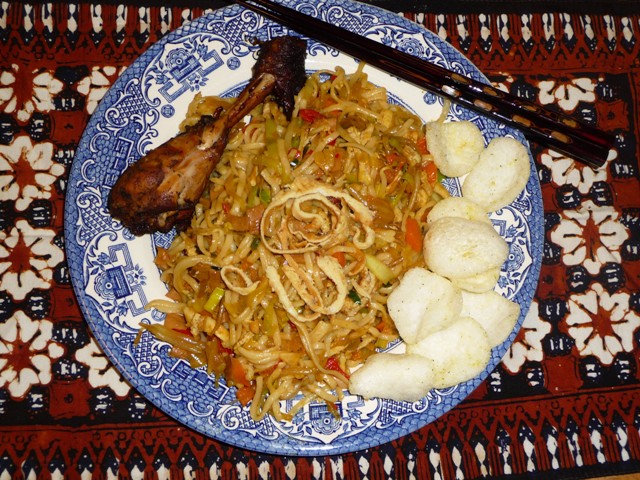 Hollandse bami met veel groenten