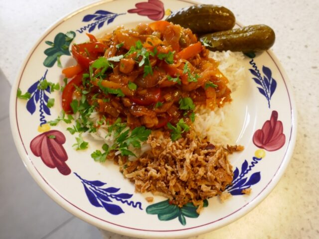 Prei en Paprika met Kip en Woksaus