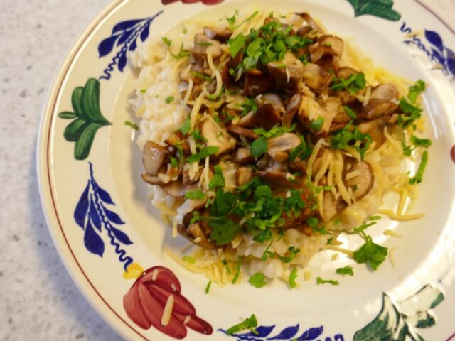Romige Risotto met kastanje champignons