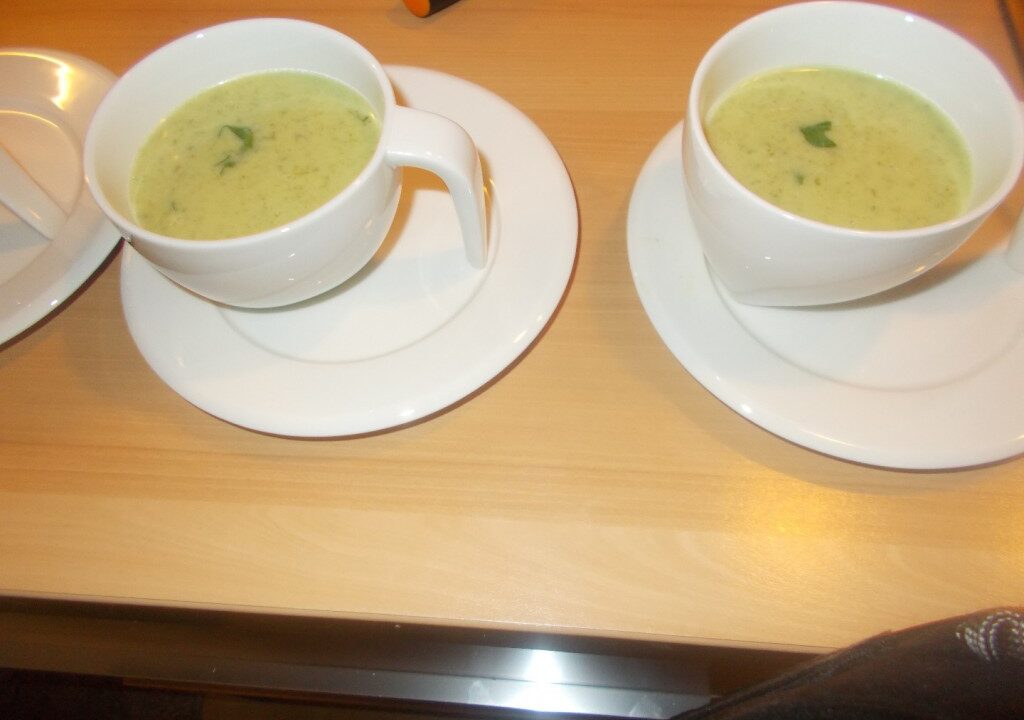 Rucolasoep met gorgonzola dolce