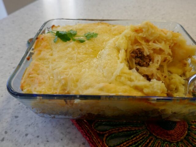 Zuurkool ovenschotel met rundergehakt