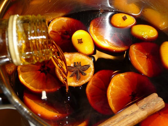 Glühwein met mandarijn en likeur