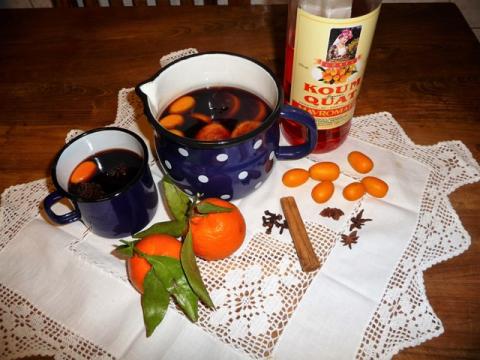Glühwein met mandarijn en likeur