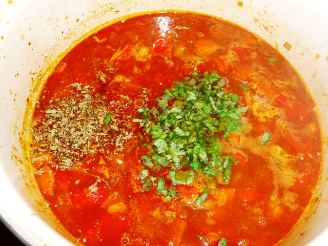 Geroosterde paprikasoep met feta