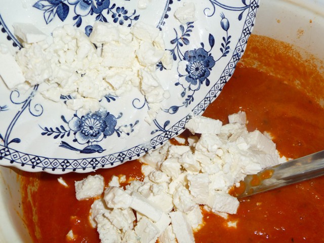 Geroosterde paprikasoep met feta