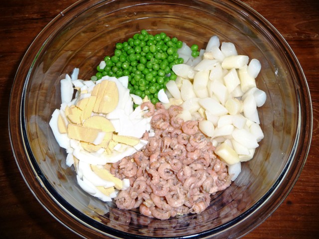 Aspergesalade met Hollandse garnalen