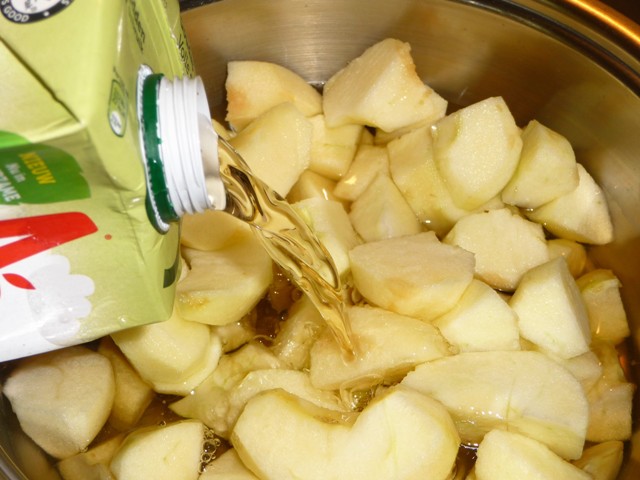 Luxe appelmoes (compote) met appelsap en Calvados