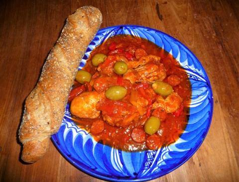 Spaanse kipstoofpot met chorizo