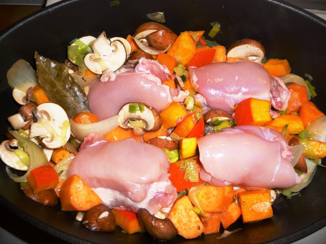 Cacciatore van kip en pompoen (Jamie Oliver)