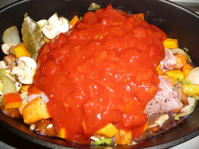 Cacciatore van kip en pompoen (Jamie Oliver)