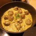 Gehaktballetjes in honingmosterdroomsaus met champignons en dille