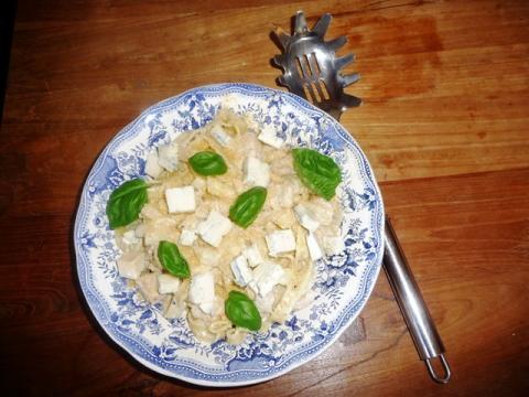 Pasta met kip en asperges