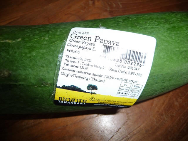Groene papajasalade (Somtum)