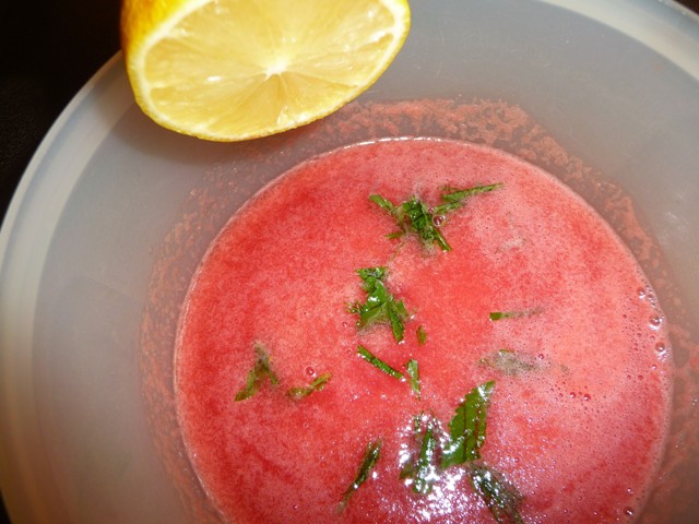 Granita van watermeloen
