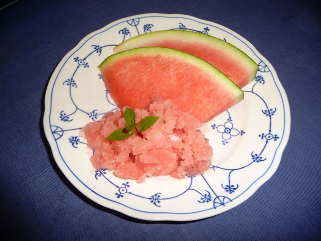 Granita van watermeloen