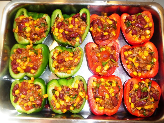 Gevulde paprika op z’n Mexicaans