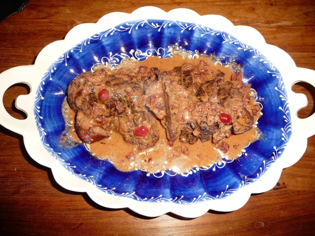 Reebout met rode wijn cranberrysaus (eenvoudig recept)