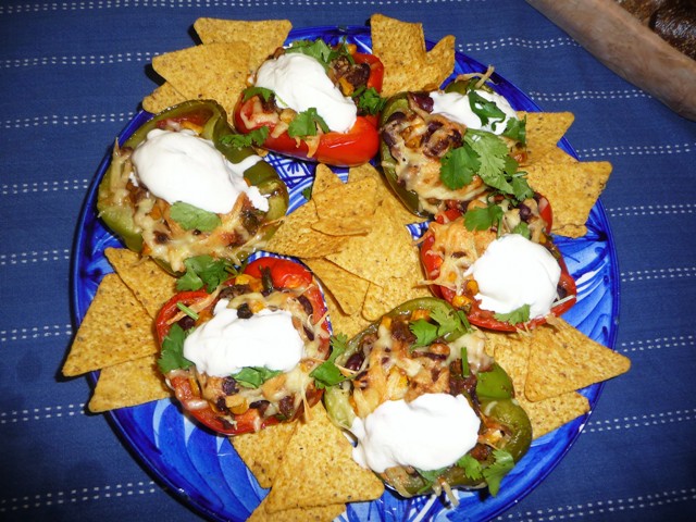 Gevulde paprika op z’n Mexicaans