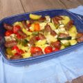 Italiaanse traybake met chipolata’s