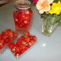 Mijn heerlijke zelfgemaakte Aardbeienlikeur met ’n vleugje vanille