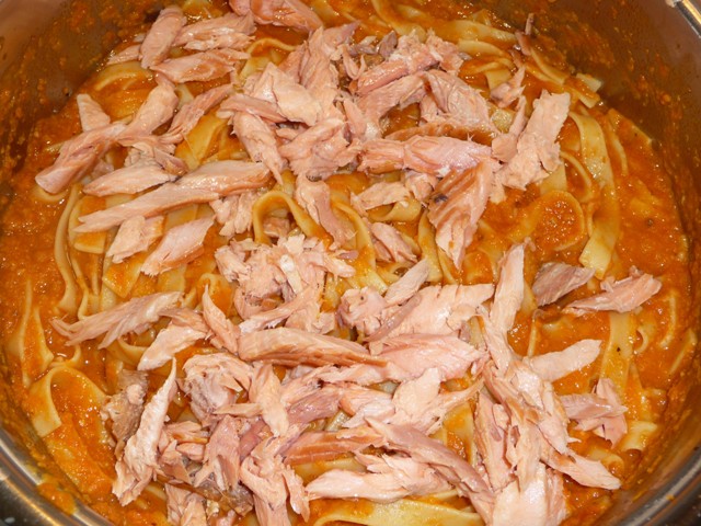 Pasta met gerookte (zalm)forel van Gordon Ramsay