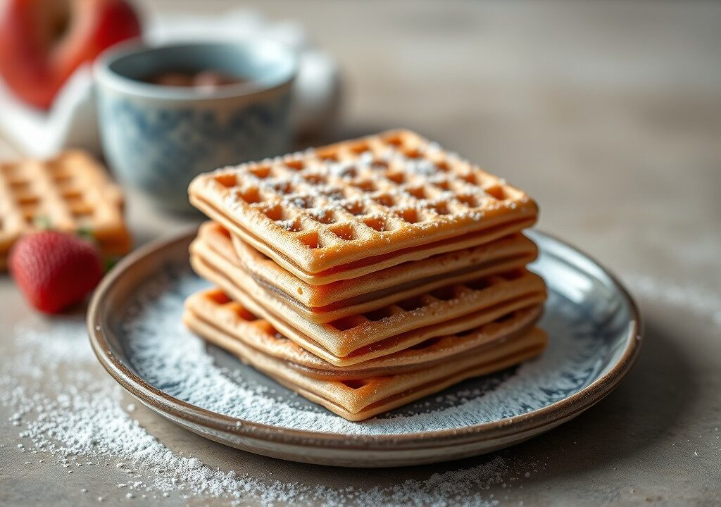 Stroopwafeltaart — AI-gegenereerde illustratie