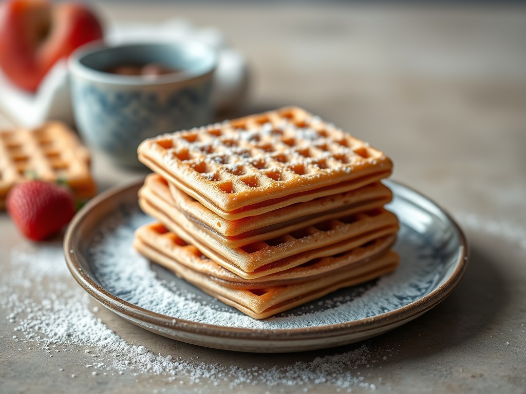Stroopwafeltaart, AI-gegenereerde illustratie