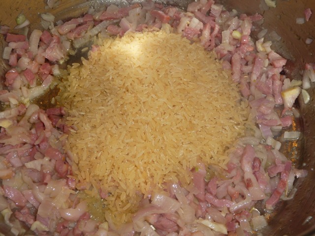 Risotto met pompoen en yacon