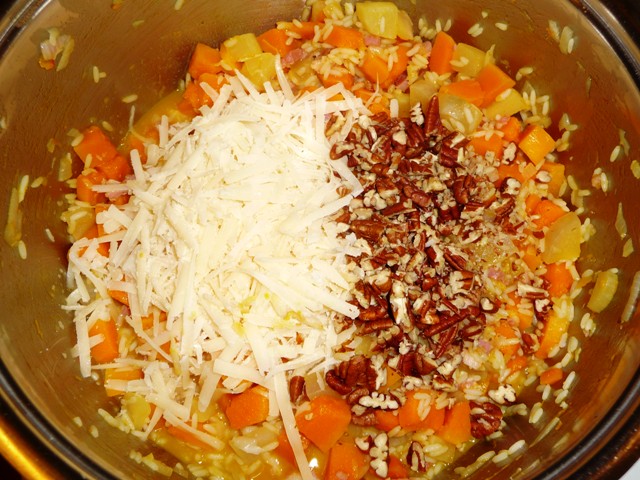 Risotto met pompoen en yacon