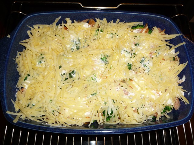 Broccoli met gerookte zalm uit de oven