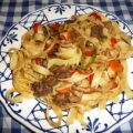 Runderstoof met veel groenten en tagliatelle (gezond en lekker)