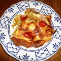 Hartige taart met Chinese kool, ham en kaas
