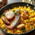 20 minuten paella met vis