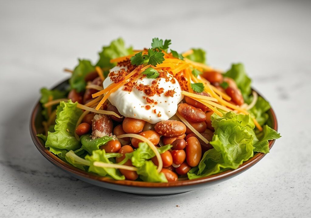 7 lagen salade — AI-gegenereerde illustratie