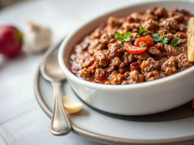A – klasse Chili Con Carne – Snel en makkelijk !!! — AI-gegenereerde illustratie
