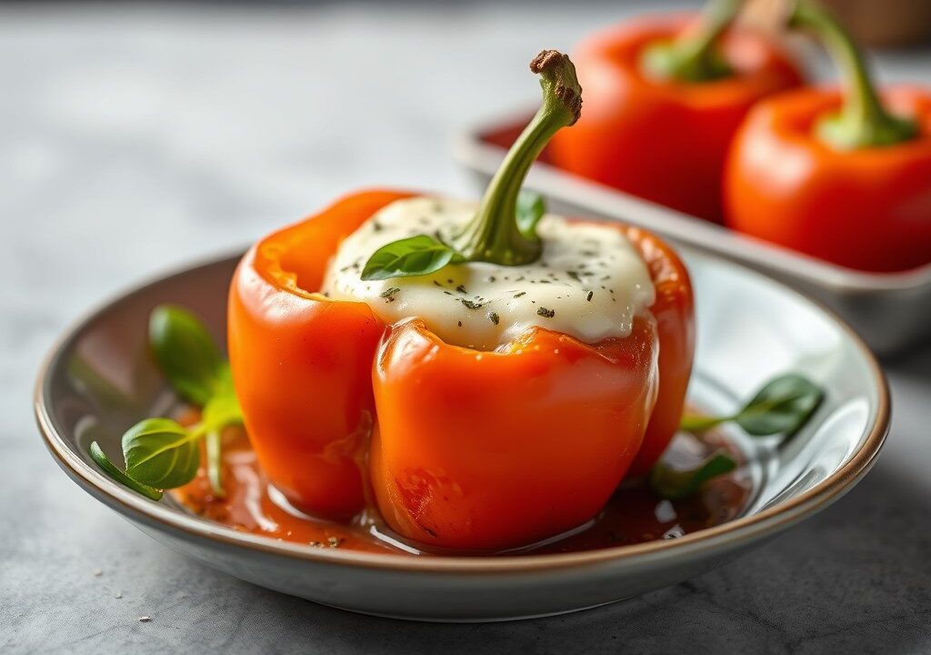 A – Klasse Paprika uit de oven, AI-gegenereerde illustratie
