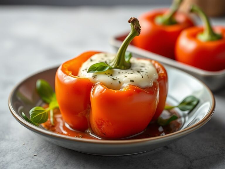 A – Klasse Paprika uit de oven — AI-gegenereerde illustratie