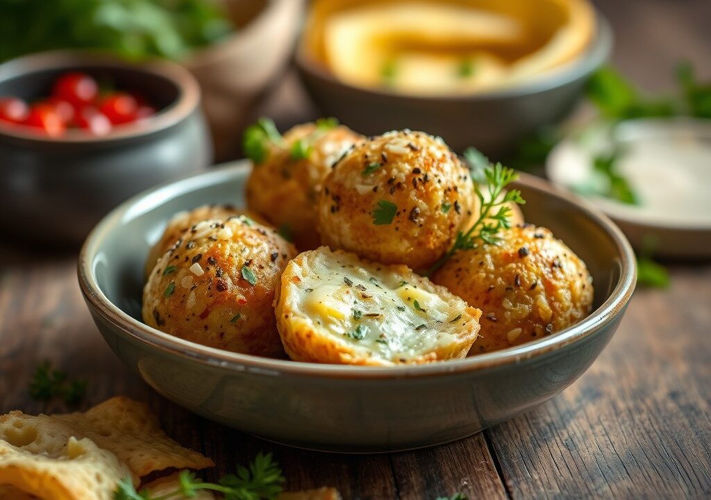 Aardappel – Groente Ballen, AI-gegenereerde illustratie
