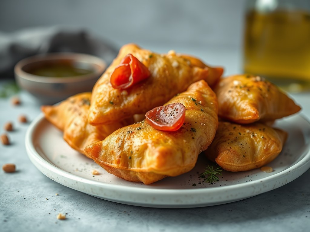 Aardappel Knishes, AI-gegenereerde illustratie