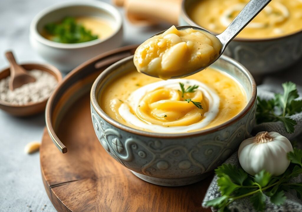Aardappel-preisoep, AI-gegenereerde illustratie